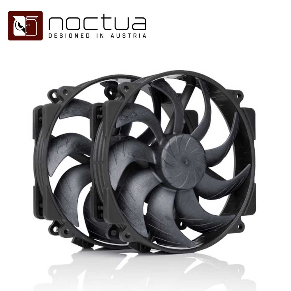Noctua｜ノクチュア 140粍 PWM 入れもの気違い 2個仕掛ける（黒いこと）  NFA14X25RG2PWMSX2PPC