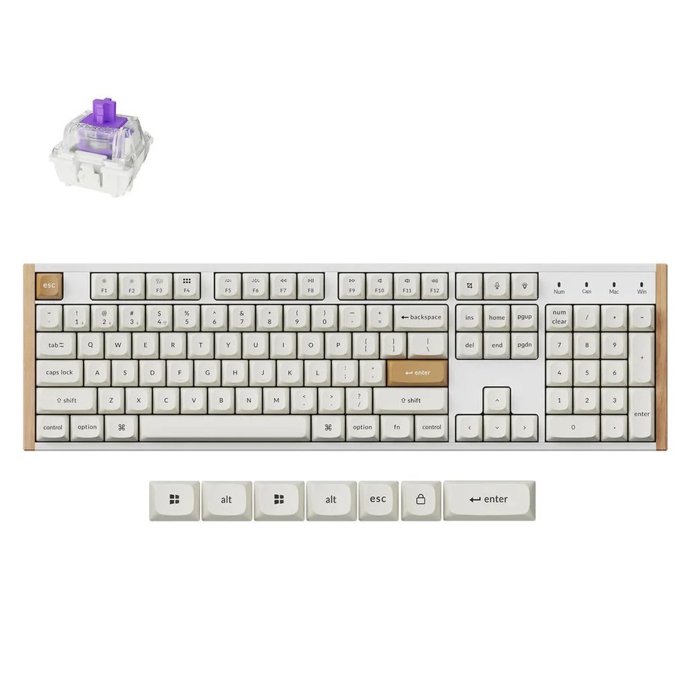 Keychron｜キークロン K10 HE 磁石取り替えっこ積み上げる QMK 無線電話 カスタム鍵盤（英語取り合わせ・特別～版 白いこと）  K10H-Q1-US