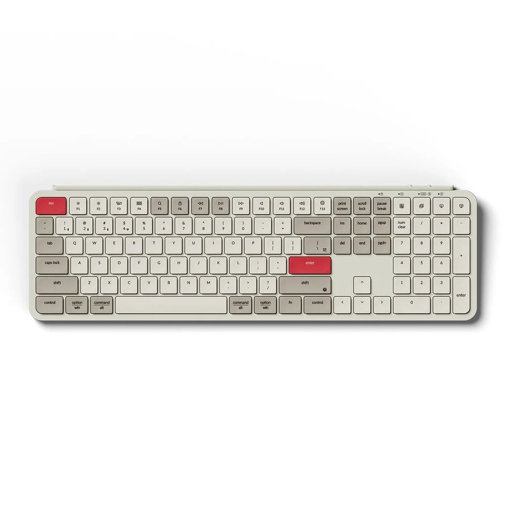 Keychron｜キークロン B6 Pro ウルトラか細い 無線電話鍵盤（英語取り合わせ レトロレッド）  B6P-K13-US