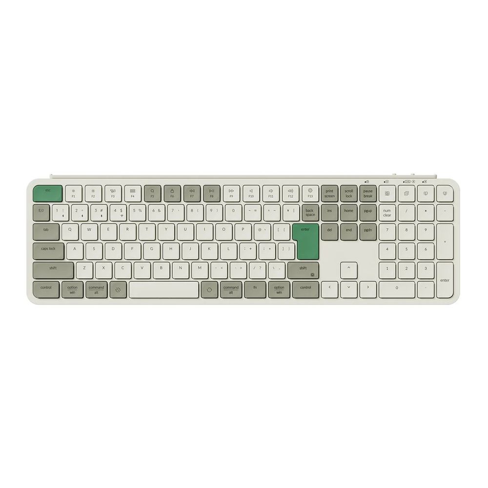 Keychron｜キークロン B6 Pro ウルトラか細い 無線電話鍵盤（日本語取り合わせ・かな印字なし レトログリーン）  B6P-K12Z-JIS