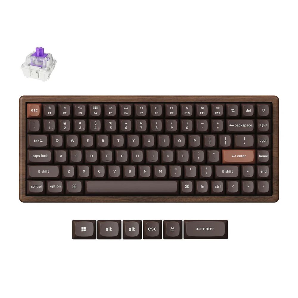 Keychron｜キークロン K2 HE 磁石取り替えっこ積み上げる ワイヤレス・カスタムキーボード・オールウッドスペシャルエディション（英語申し合わせ 黒いこと）  K2H-F1W-US