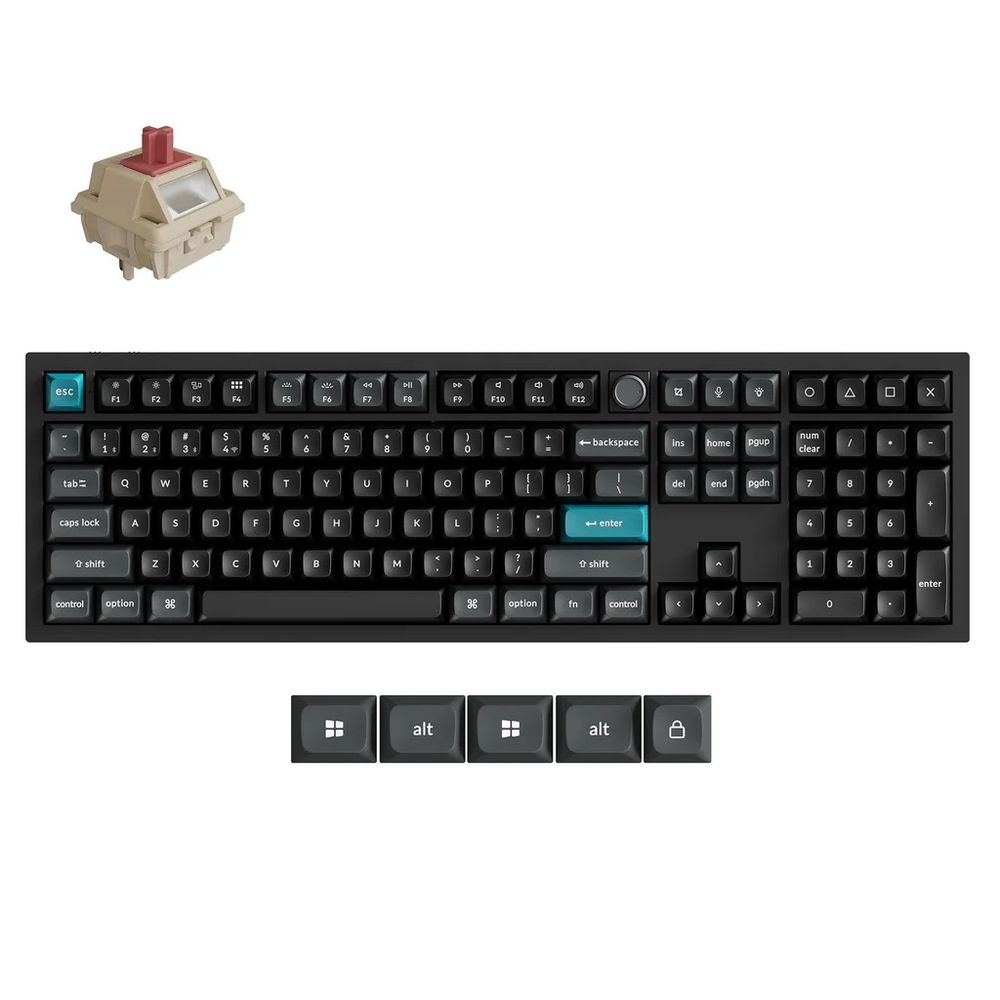 Keychron|キークロン Q6 Ultra 8K ワイヤレスカスタムメカニカルキーボード 英語配列 Keychron Silk POMスイッチ 赤軸(ブラック) Q6U-M1-US|Joshin web 家電とPCの大型専門店