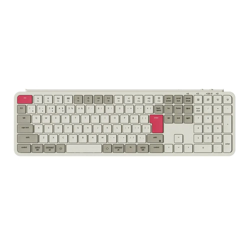 Keychron｜キークロン B6 Pro ウルトラか細い 無線電話鍵盤（日本語取り合わせ・かな印字なし レトロレッド）  B6P-K13Z-JIS
