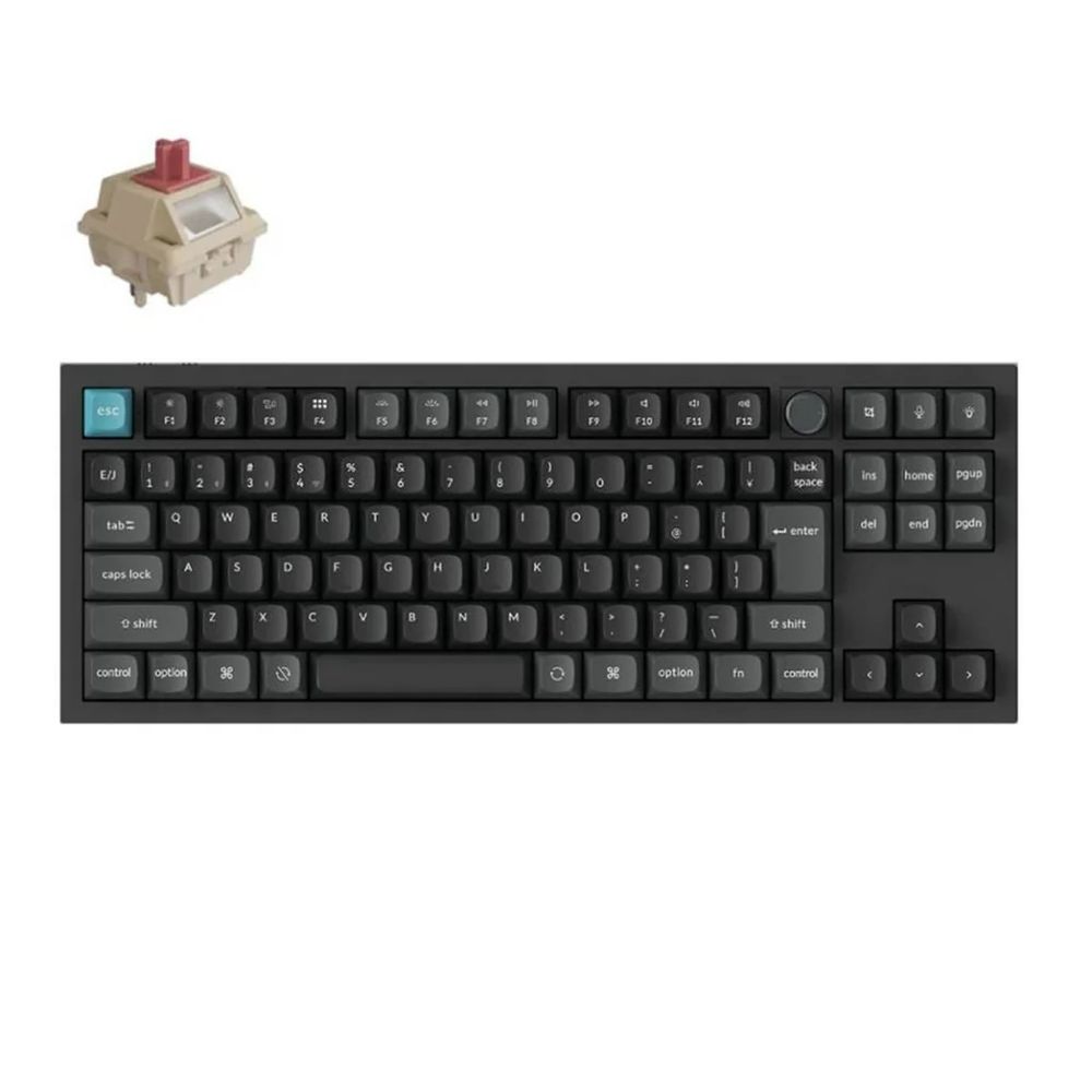 Keychron｜キークロン Q3 Ultra 8K ワイヤレスカスタムメカニカルキーボード 日本語申し合わせ・かな印字なし Keychron Silk POM取り替えっこ 赤軸（黒いこと）  Q3U-M1V-JIS