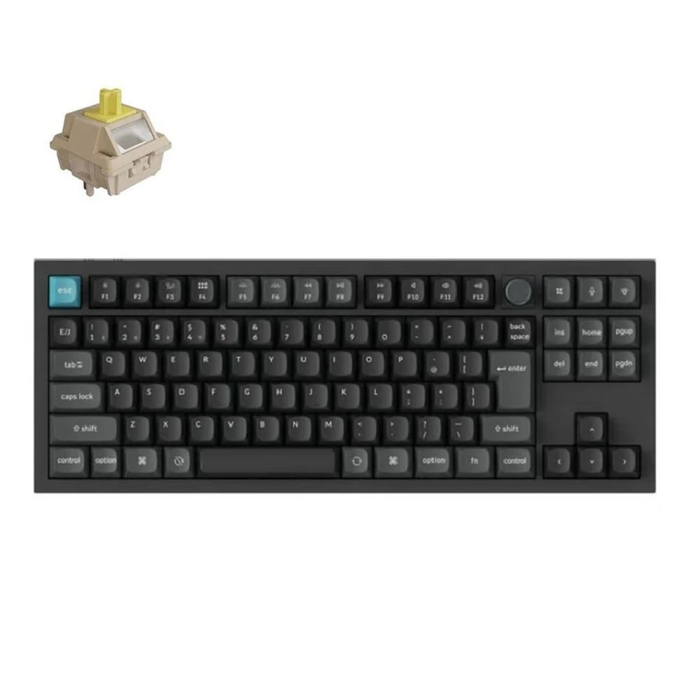 Keychron｜キークロン Q3 Ultra 8K ワイヤレスカスタムメカニカルキーボード 日本語申し合わせ・かな印字なし Keychron Silk POM取り替えっこ バナナの木軸（黒いこと）  Q3U-M4V-JIS