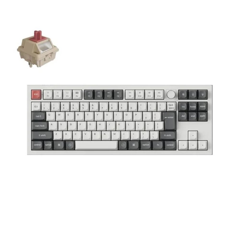 Keychron｜キークロン Q3 Ultra 8K ワイヤレスカスタムメカニカルキーボード 日本語申し合わせ・かな印字なし Keychron Silk POM取り替えっこ 赤軸（白いこと）  Q3U-P1V-JIS