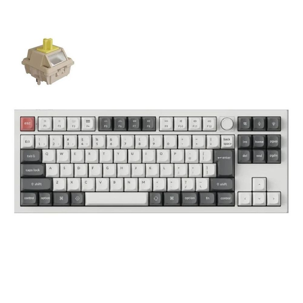 Keychron｜キークロン Q3 Ultra 8K ワイヤレスカスタムメカニカルキーボード 日本語申し合わせ・かな印字なし Keychron Silk POM取り替えっこ バナナの木軸（白いこと）  Q3U-P4V-JIS
