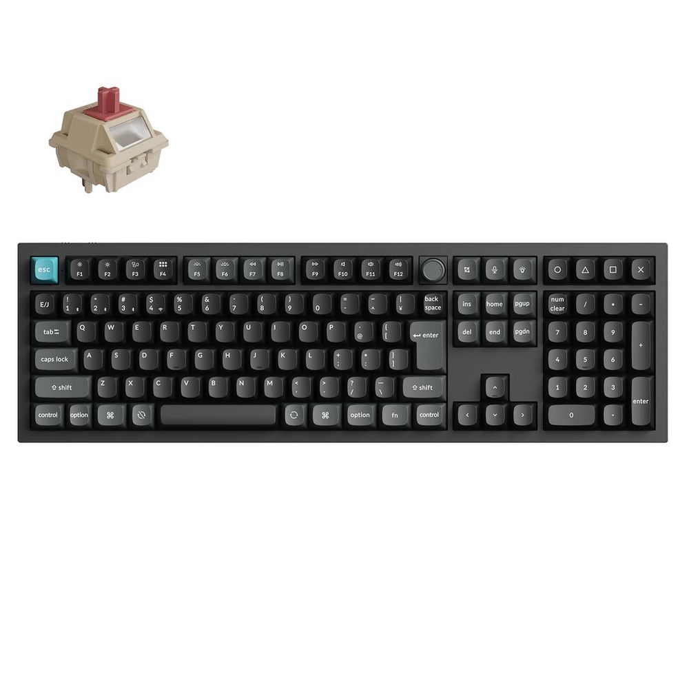 Keychron|キークロン Q6 Ultra 8K ワイヤレスカスタムメカニカルキーボード 日本語配列・かな印字なし Keychron Silk POMスイッチ 赤軸(ブラック) Q6U-M1V-JIS|Joshin web 家電とPCの大型専門店