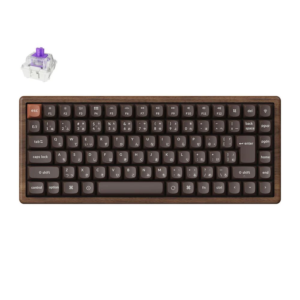 Keychron｜キークロン K2 HE 磁石取り替えっこ積み上げる ワイヤレス・カスタムキーボード・オールウッドスペシャルエディション（日本語申し合わせ 黒いこと）  K2H-F1W-JIS