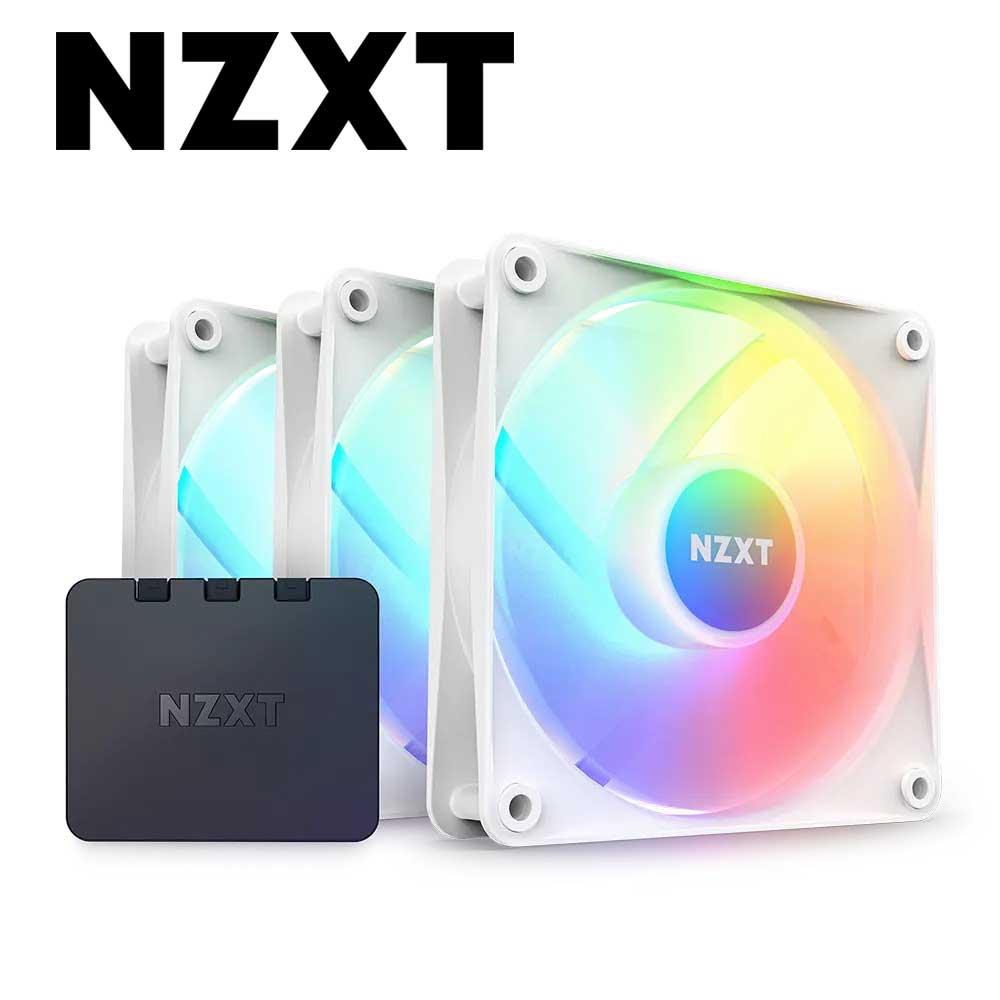 NZXT マイコン入れもの気違い F Series RGB CORE Fans(120mm×3容器に並べる・白いこと)  RF-C12TF-W1