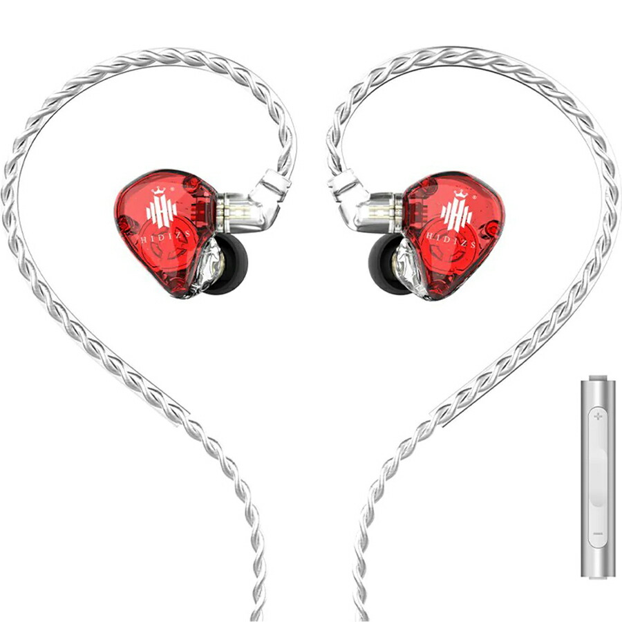 HIDIZS ダイナミック密閉型カナルイヤホン(レッドクリスタル) MS1RAINBOW-REDCRY