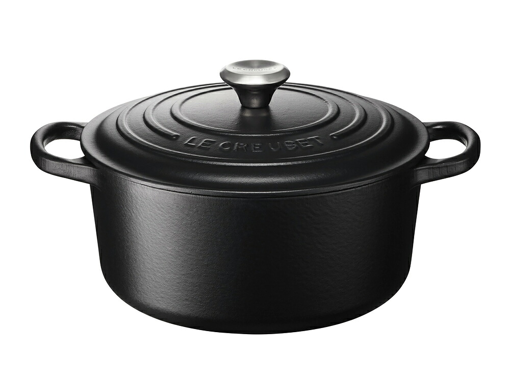 ル・クルーゼ 【IH対応】　シグニチャー ココット・ロンド 22cm (マットブラック) 21177220000430 Le Creuset [21177220000430]