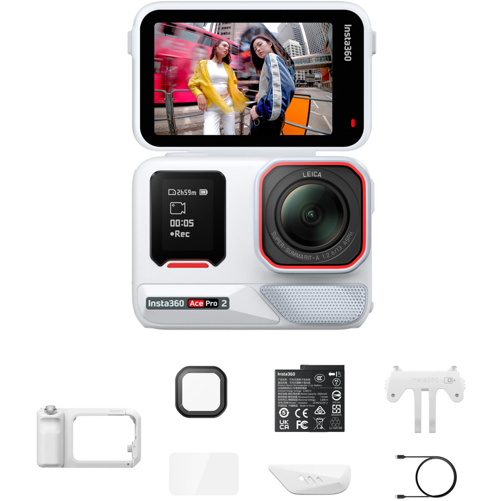 Insta360 アクションカメラ「Insta360 Ace Pro 2」 ストリート撮影ミストキット（アークティックホワイト） CINSBBGA-ACEPRO2198 Insta360 Ace Pro 2 Xplorer Mist Bundle (Arctic White)｜Joshin web 家電とPCの大型専門店 49,080円