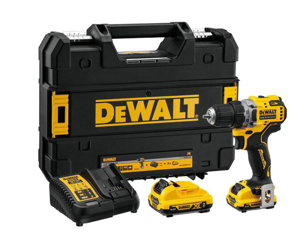 デウォルト 10.8V ブラシレス ドリルドライバー 57.5N・m(2.0Ahバッテリー&times;2個・充電器付) DCD701D2-JP｜Joshin web 家電とPCの大型専門店 20,590円