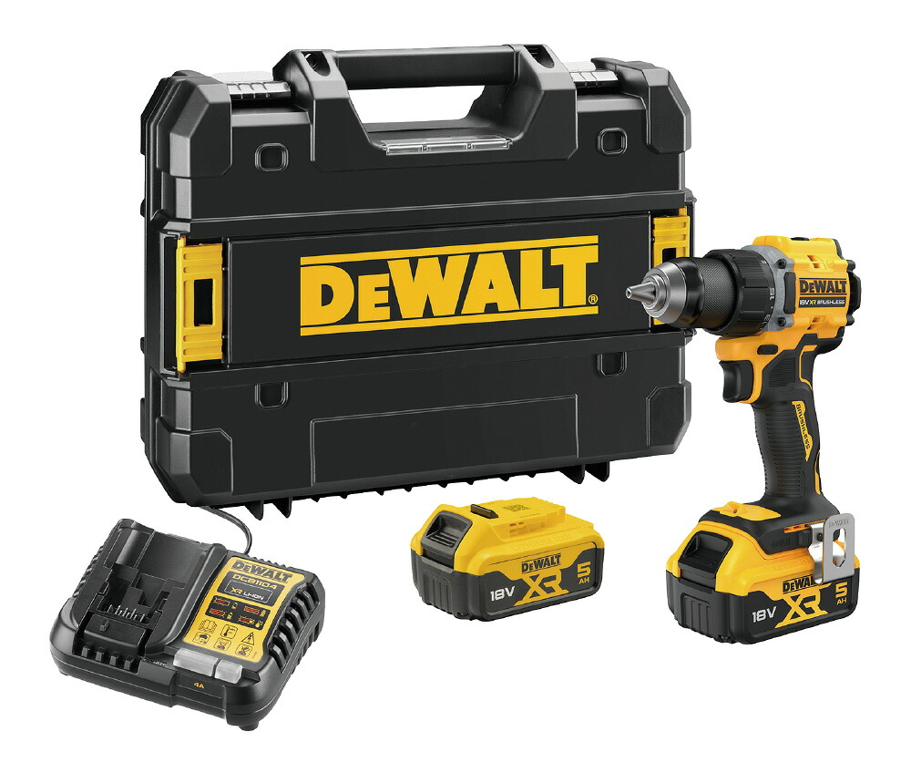 デウォルト 18V ブラシレスドリルドライバー 74N・m(5.0Ahバッテリー&times;2個・充電器付) DCD794P2T-JP｜Joshin web 家電とPCの大型専門店
