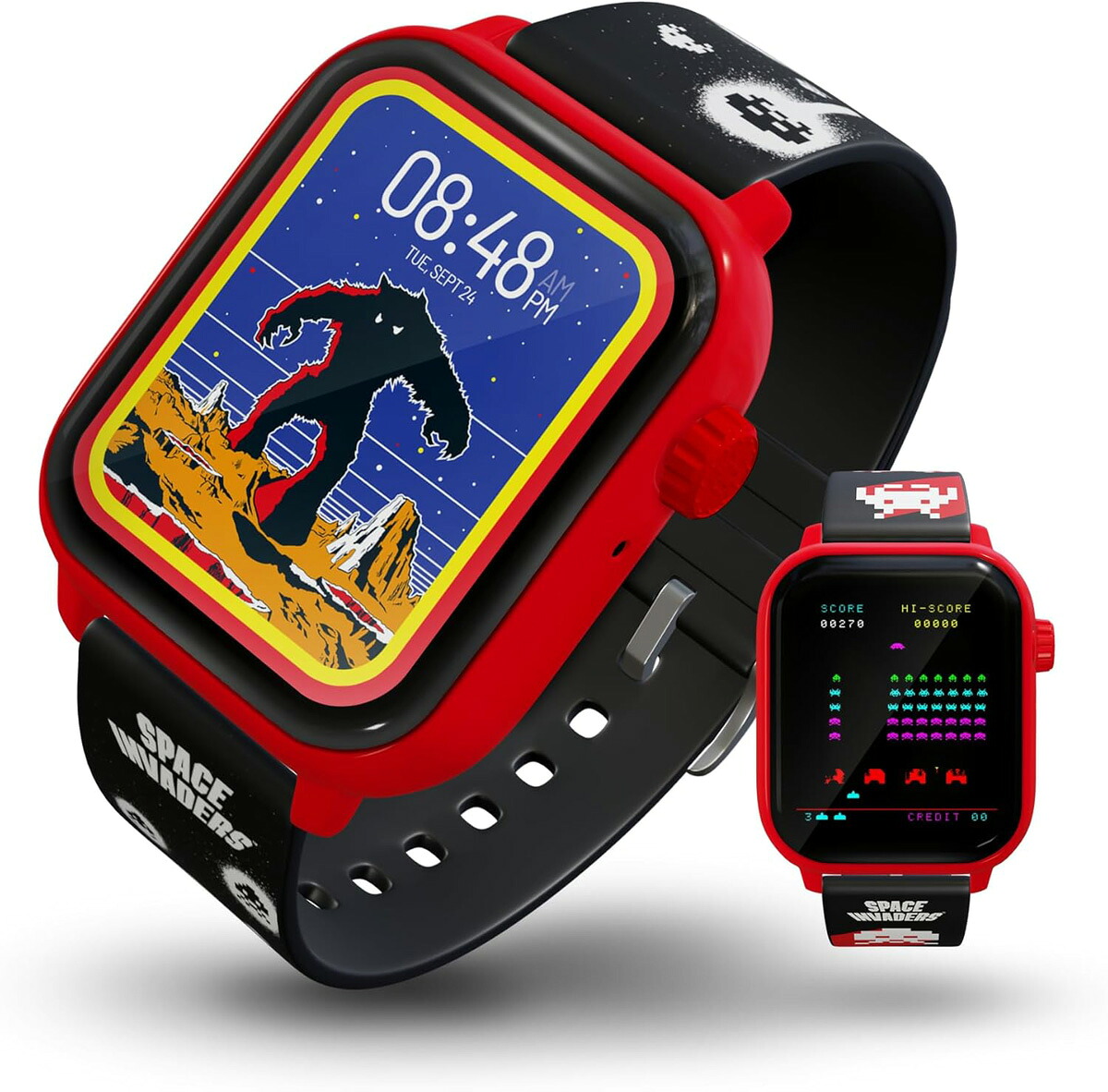 瑞起 SPACE INVADERS(TM): My Play Watch - Red [SPA-AA1-03 スペ-ス インベ-ダ- マイプレイ ウォッチ レッド]｜Joshin web 家電とPCの大型専門店
