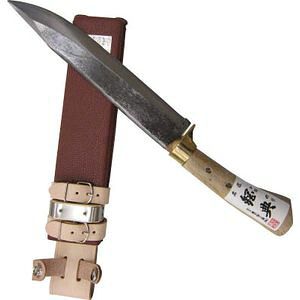 五十嵐刃物工業 山鉈 鋼付 顎付コブ柄(240mm) C-30 銅典