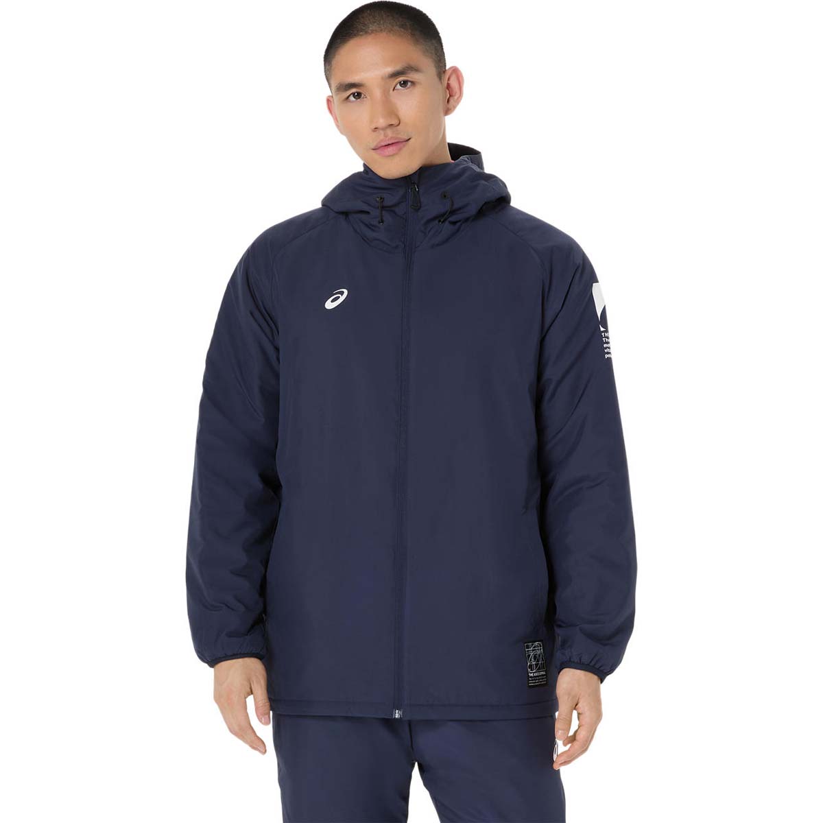アシックス 中わたウインドブレーカーフーディー(ミッドナイト・サイズ:3XL) 2031F177-400-3XL asics|Joshin web 家電とPCの大型専門店
