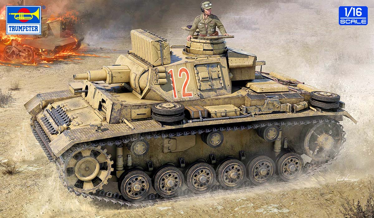 トランペッター 1/16 III号戦車 N型 &ldquo;チュニジア&rdquo;【00957】 プラモデル｜Joshin web 家電とPCの大型専門店