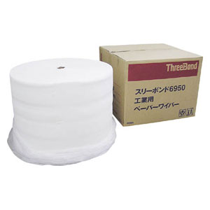 スリーボンド 工業用ペーパーワイパー ロールタイプ 幅340×長さ325m 1110カット ミシン目入り TB6950 ロールペーパーウエス シートサイズ340×300mm ロールペーパーウエス シートサイズ340×300mm
