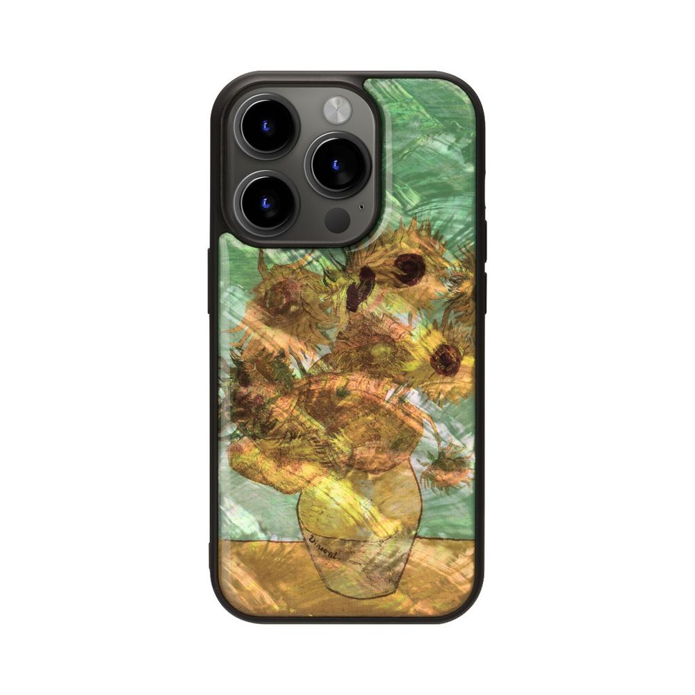 ikins（アイキンス） iPhone15 Pro（6.1inch/3眼）用 天然貝ケース（ひまわり） I25480I15PR 4,536円