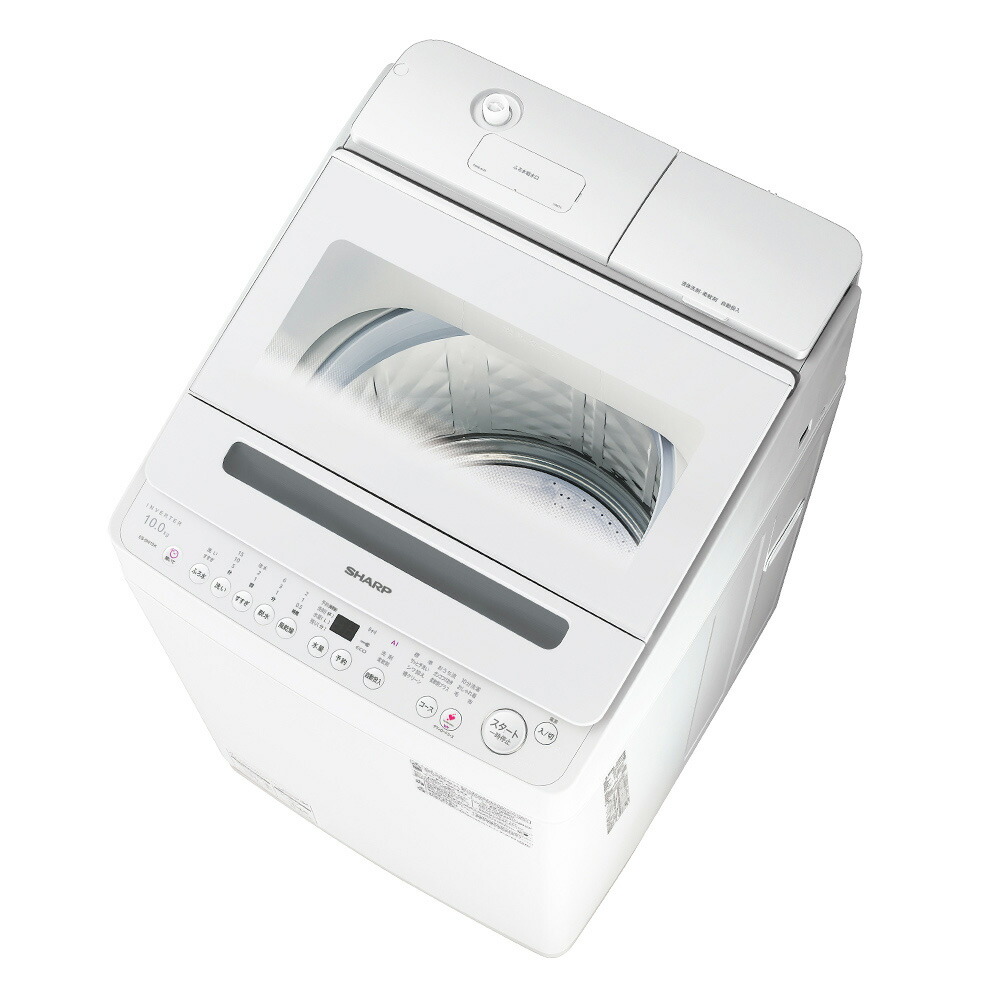 （標準設置料込_Aｴﾘｱのみ）シャープ 10.0kg 全自動洗濯機　ホワイト系 ES-SW10K-W SHARP [ESSW10KW]