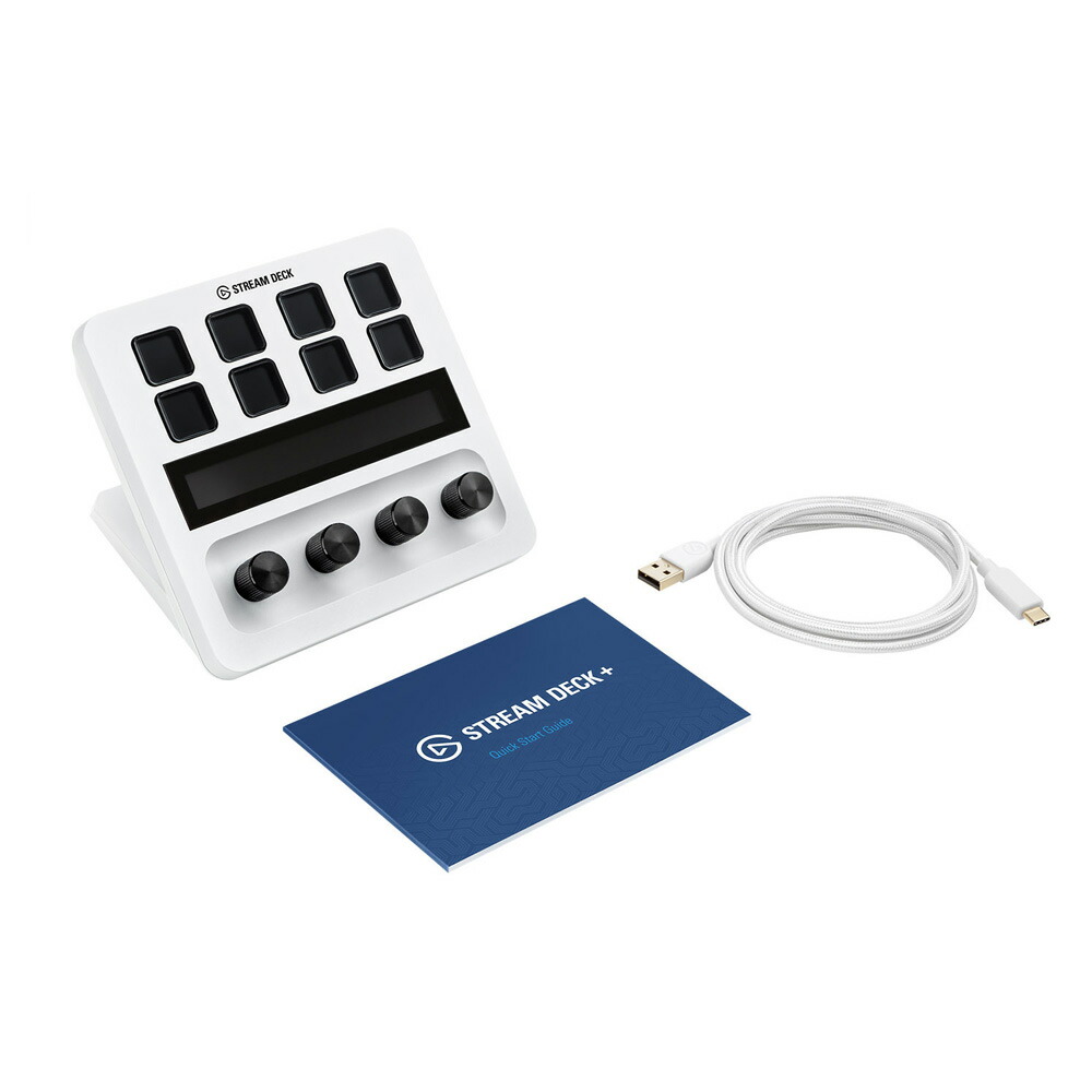 elgato（エルガト） ストリームデック プラス ダイヤル タッチパネル付き（ホワイト） Stream Deck + 10GBD9911-JP