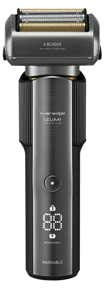 イズミ メンズ電気かみそり[明かり電気かみそり]【6枚刃】（黒いことＮｉ） IZF-E863W-K IZUMI 年長命真似形 [IZFE863WK]