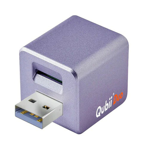 Qubii バックアップ機能付き USBアダプター Qubii Duo USB Type-A USB-A 3.1（パープル） MKPQDPP｜Joshin web 家電とPCの大型専門店