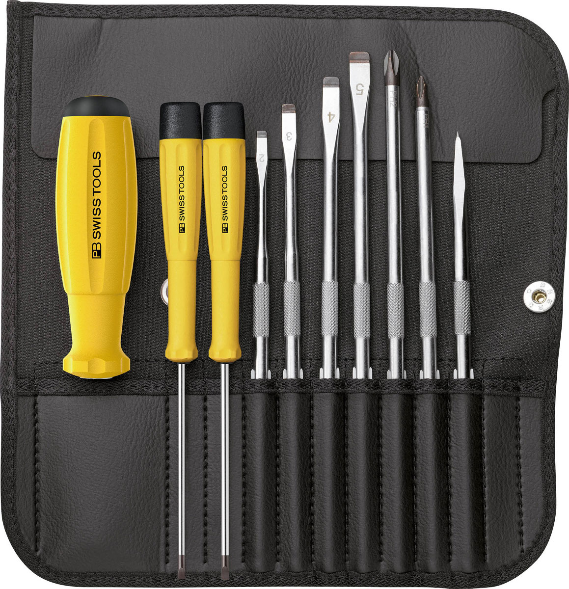 PBスイスツールズ ロールアップケース付差替式ドライバーセット(静電気防止仕様) PB 8215.ESD PB Swiss Tools PBSwissTools ESDタイプ