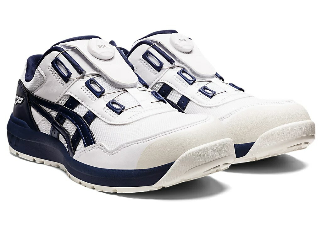 アシックス ウィンジョブ CP209 BOA ホワイト&times;ピーコート 24.0cm 1271A029.102-24.0 ASICS　WINJOB　作業靴｜Joshin web 家電とPCの大型専門店