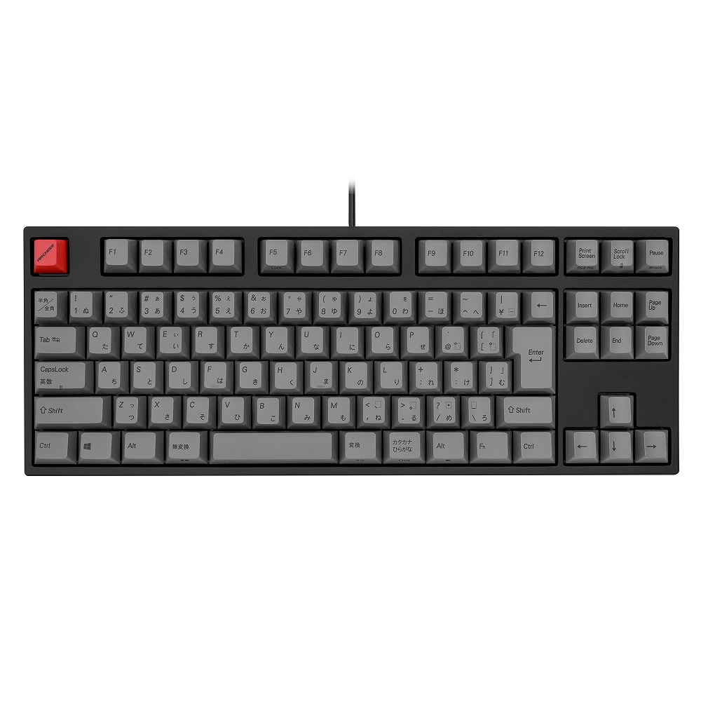 ARCHISS（アーキス） メカニカルテンキーレスキーボード 日本語JIS割りつける CHERRY MX す早さしろがね色軸 91足懸かり Maestro TKL 黒ボディ・グレーキーキャップ 青写真 AS-KBM91/LSGBA