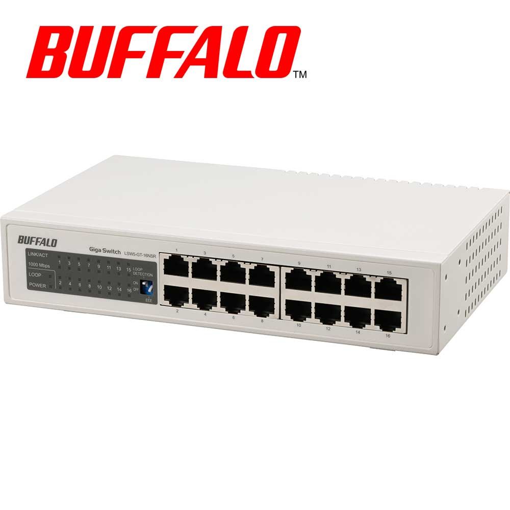 緩衝装置置き目｜BUFFALO スイッチングこしき 16界面(全界面Auto-MDI/MDIX役立つこと積み上げる)  LSW5-GT-16NSR