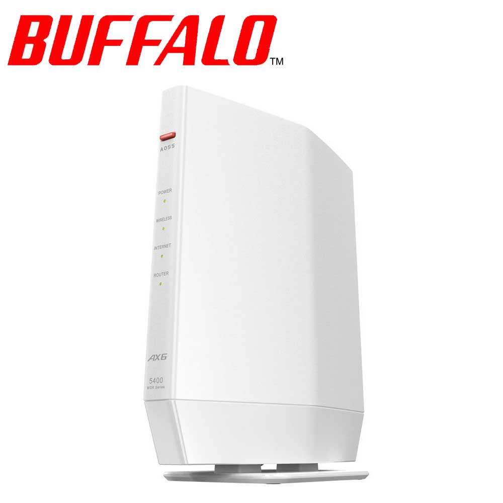 バッファロー｜BUFFALO Wi-Fi 6(11ax)対応 無線LANルーター(4803Mbps＋573Mbps) プレミアムモデル(ホワイト) WSR-5400AX6P-WH