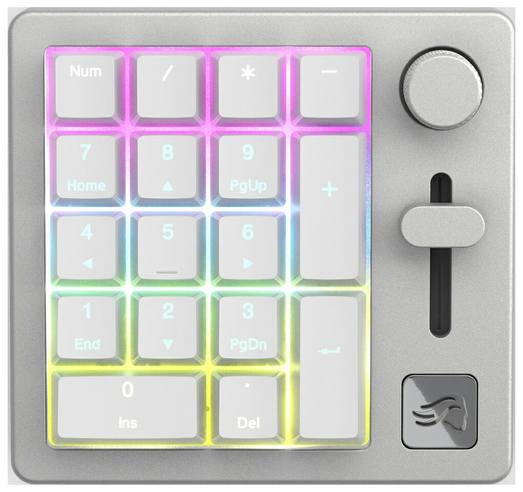 Glorious（グロリアス） ワイヤレス・有線両対応 テンキーボード Glorious Numpad Prebuilt（White Ice） GLO-GMMK-NP-FOX-W