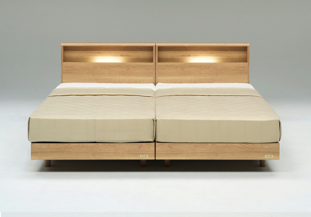 フランスベッド プレミア70 キャビネット付き レッグタイプ (セミダブル・ナチュラル) PR-70-06CLGM-NA FRANCEBED [PR7006CLGMNA]