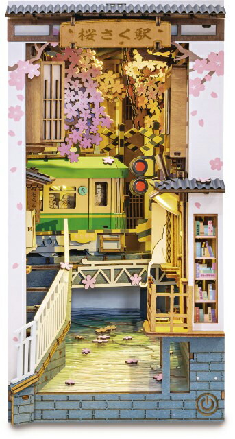 つくるんです 桜さく駅3(3Dウッドパズル)【TGB01T】 ウッドパズル