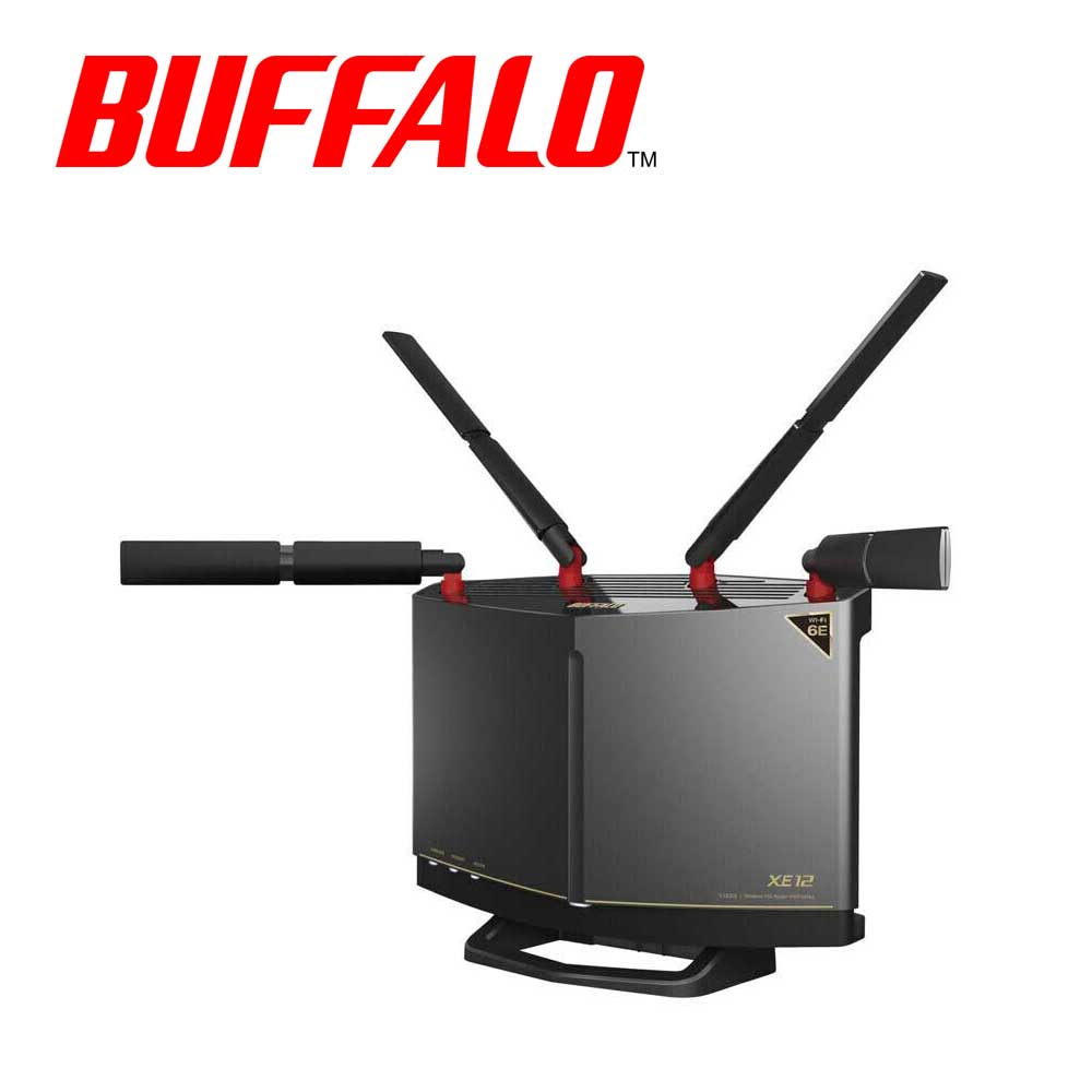 緩衝装置置き目｜BUFFALO Wi-Fi 6E(11ax)相応う取り組み周波数帯域Wi-Fiルータ 4803+4803+1147Mbps 有線ローカルエリアネットワーク10Gbps相応う AirStation フラッグシップモデル  WXR-11000XE12