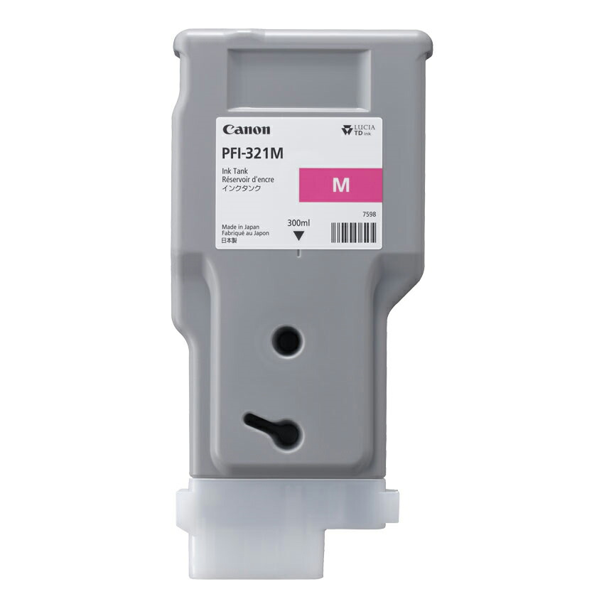 キヤノン ［完全無欠］ imagePROGRAF用インキ貯蔵タンク（絵の具/マゼンタ/300ml） Canon PFI-321M