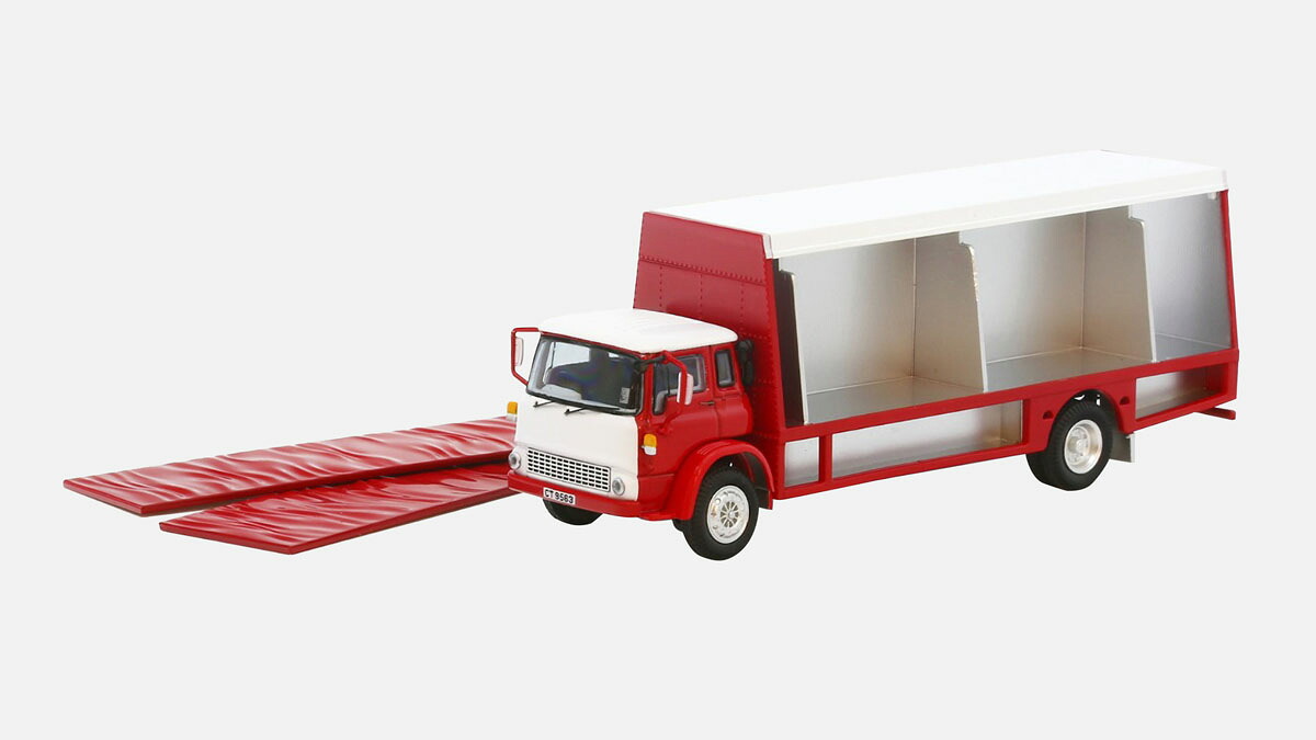 MODEL 1 1/76 ベッドフォード TK ボトル配送トラック：ルートカー （海外仕様） ホワイトミラー/赤フレーム【CT9563】 ミニカー