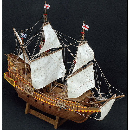 ウッディジョー 1/50 木製模型 ゴールデンハインド 木製組立キット