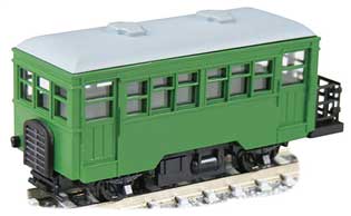 ［鉄道模型］津川洋行 【再生産】(N) 91007 ガソリンカー バスケット仕様(車体色：グリーン/動力付)