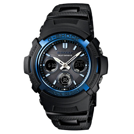 カシオ 【国内正規品】G-SHOCK（ジーショック）　BLACK/BLUEシリーズ ソーラー電波　メンズタイプ AWG-M100BC-2AJF [AWGM100BC2AJF]【返品種別A】｜Joshin web 家電とPCの大型専門店