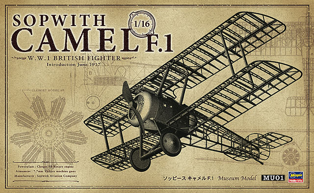 ハセガワ 【再生産】1/16 ソッピース キャメル F.1【MU01】 プラモデル
