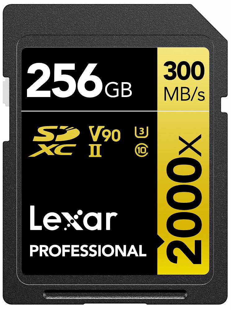 Lexar｜レキサー SDXC歌留多 256GB 2000x UHS-II U3 V90 LSD2000256G-BNNNJ