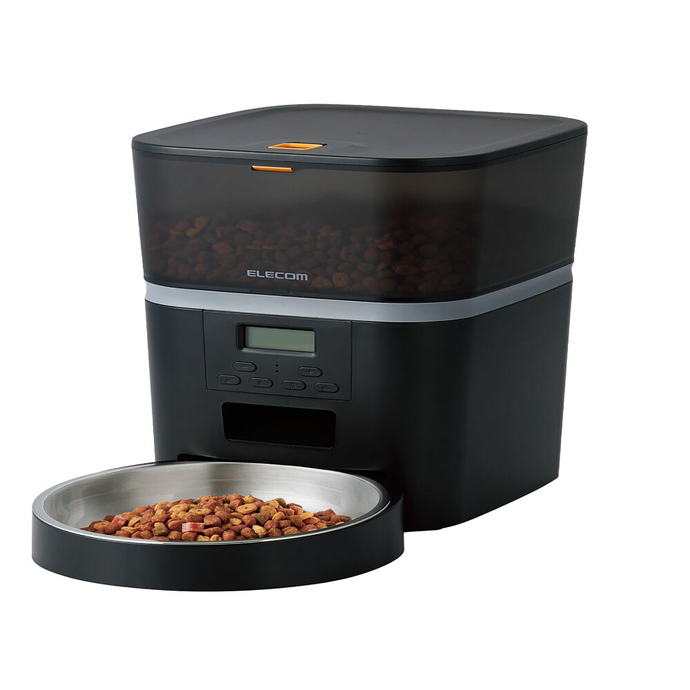 エレコム ペット用自動給餌器 1匹用(ブラック） PET-AF01BK ELECOM　AUTO FEEDER｜Joshin web 家電とPCの大型専門店