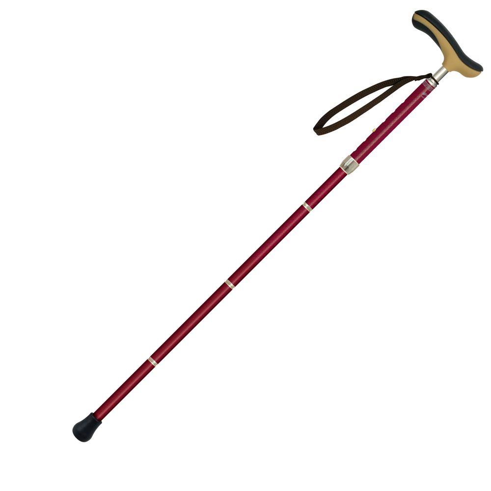 シナノ 抗ウイルス楽ーダ 折り畳み杖 ショート 75～85cm ワイン (高さ調整5段階式) 5001398 SHINANO [5001398NISHIKAWA] 8,863円