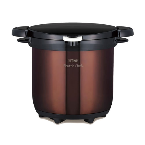 サーモス 【IH対応】真空保温調理器　20cm　4.5L　クリアブラウン KBG-4500-CBW THERMOS　シャトルシェフ [KBG4500CBW]
