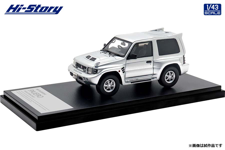 ハイストーリー 1/43 MITSUBISHI PAJERO EVOLUTION (1997) サテライトシルバー【HS458SL】 ミニカー
