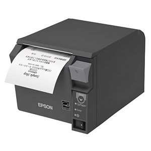 エプソン レシートプリンター（ダークグレイ） TM-T70IIシリーズ カスタマーディスプレー用コネクター付 58mm幅ロール紙 TM702UD542